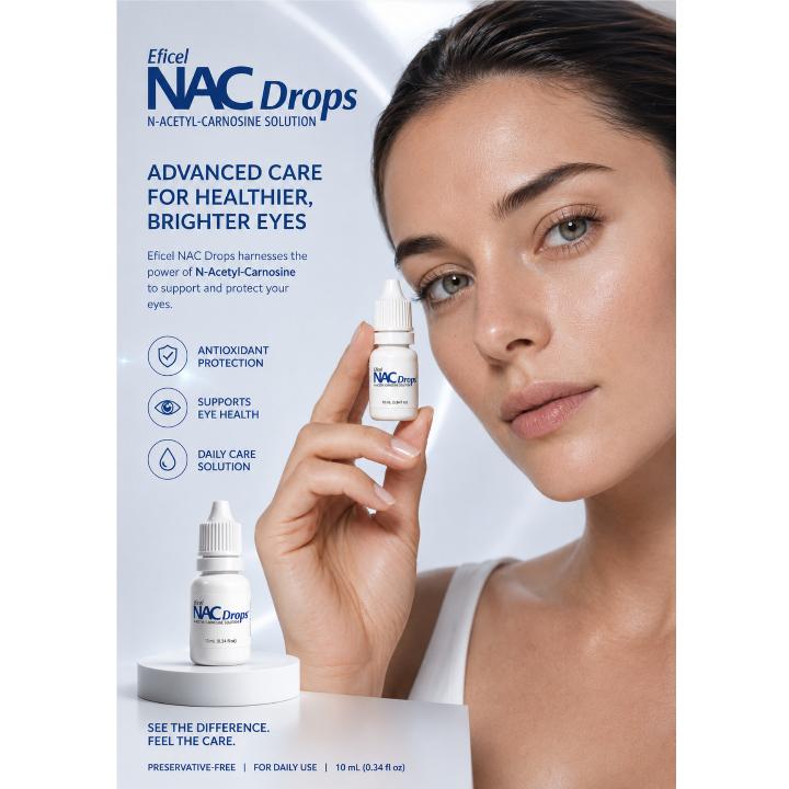 Bioactive Antioxidant Eye Drops NAC Drops - 1% N-Acetyl-Carnosine 10 mL Multi-Dose Bottle