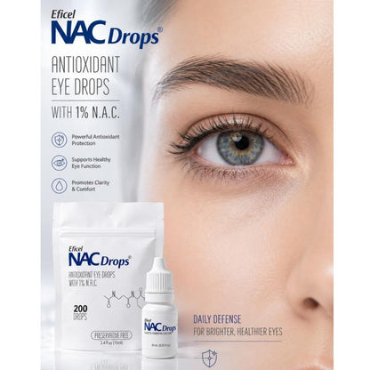 Bioactive Antioxidant Eye Drops NAC Drops - 1% N-Acetyl-Carnosine 10 mL Multi-Dose Bottle
