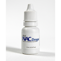 Bottle of NAC Drops on a white background