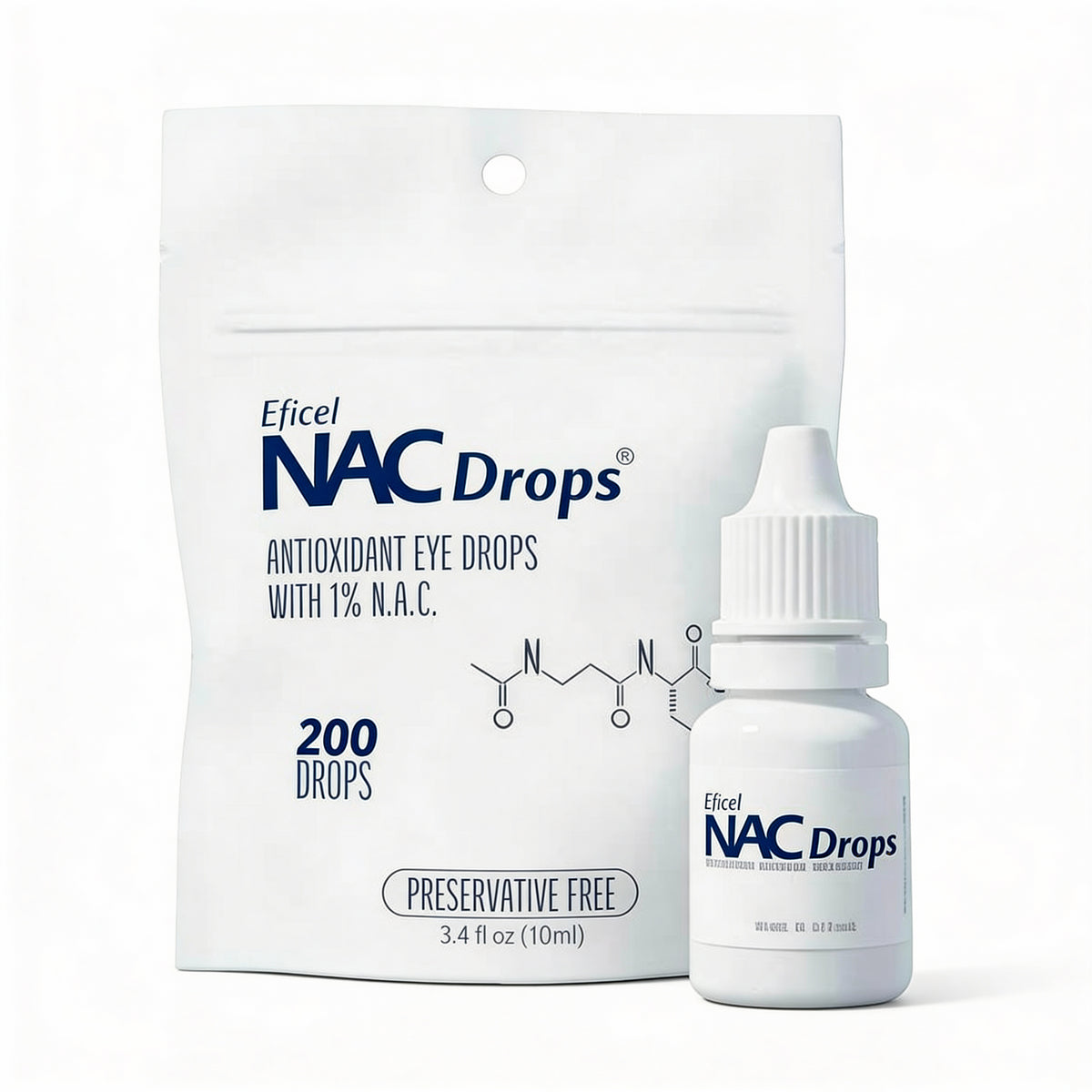 Bioactive Antioxidant Eye Drops NAC Drops - 1% N-Acetyl-Carnosine 10 mL Multi-Dose Bottle